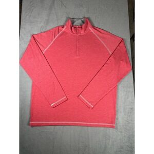 Johnnie-O Men's Large Quarter Zip Pullover Red Natural Performance Golf